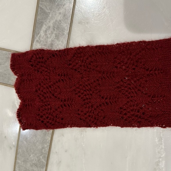 Rosie Niera for Anthropologie ox blood red cardigan - Picture 5 of 7